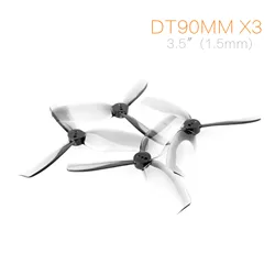 4pcs HQProp DT90MMX3 (3.5”) 90mm Propeller 3-Blades 1.5mm Motor Shaft For GEPRC CineLog35 Drone 3.5 Inch DIY RC FPV Quadcopter