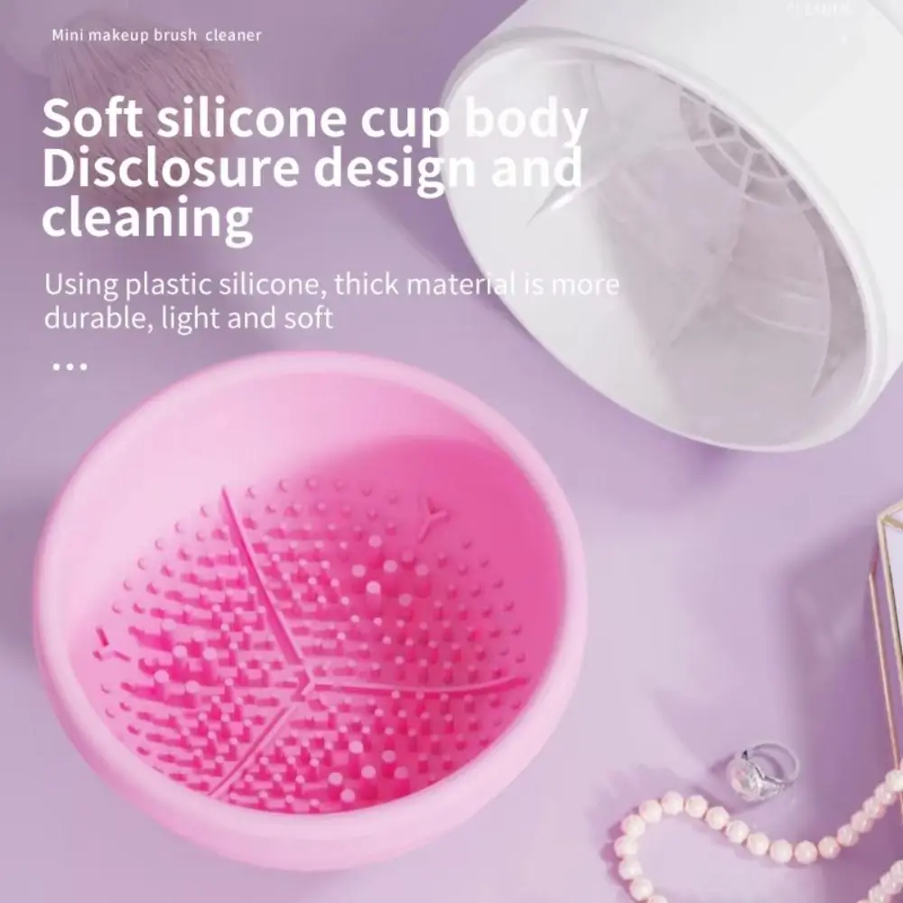 Machine de nettoyage de brosse de maquillage électrique, Portable et automatique, outil de brosse de nettoyage paresseux, épurateur de brosse USB en Silicone pour le nettoyage des brosses