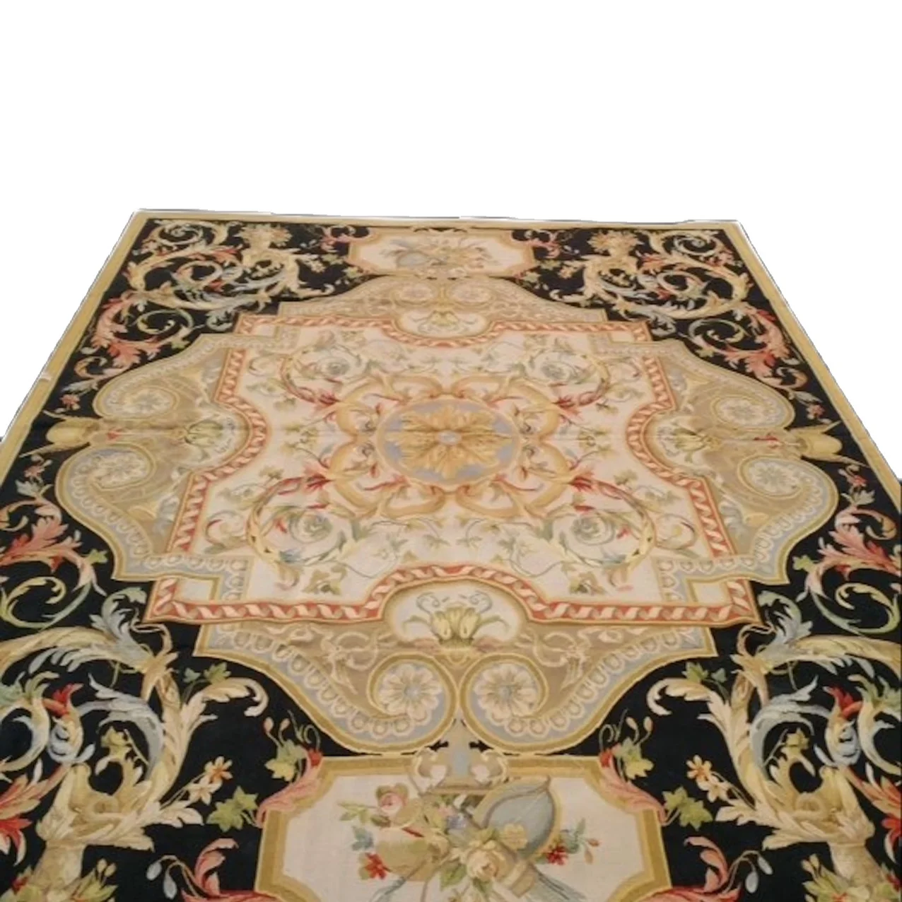 Free shipping 8'X10' French style aubusson carpets hand knotted rugs Woolen French Aubusson Rugs