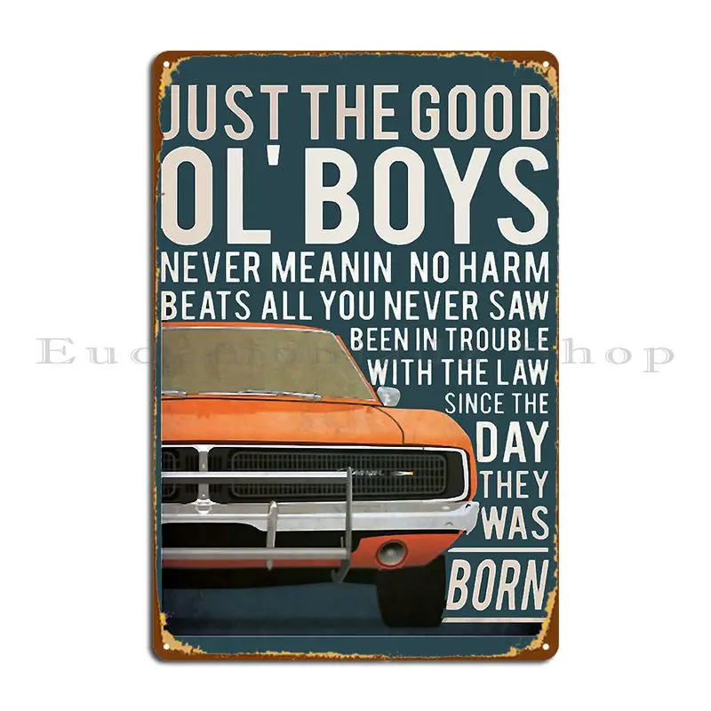 Dukes Of Hazzard Vintage Design Metal Plaque Poster Garage Home Plaques Printed Home Tin Sign Poster