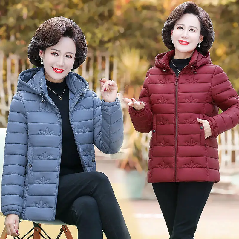 

Winter Jacket Women Loose Warm Coat for Female Casual Straight Overcoat Office Woman Ladies Solid Zipper Parkas Clothes G498