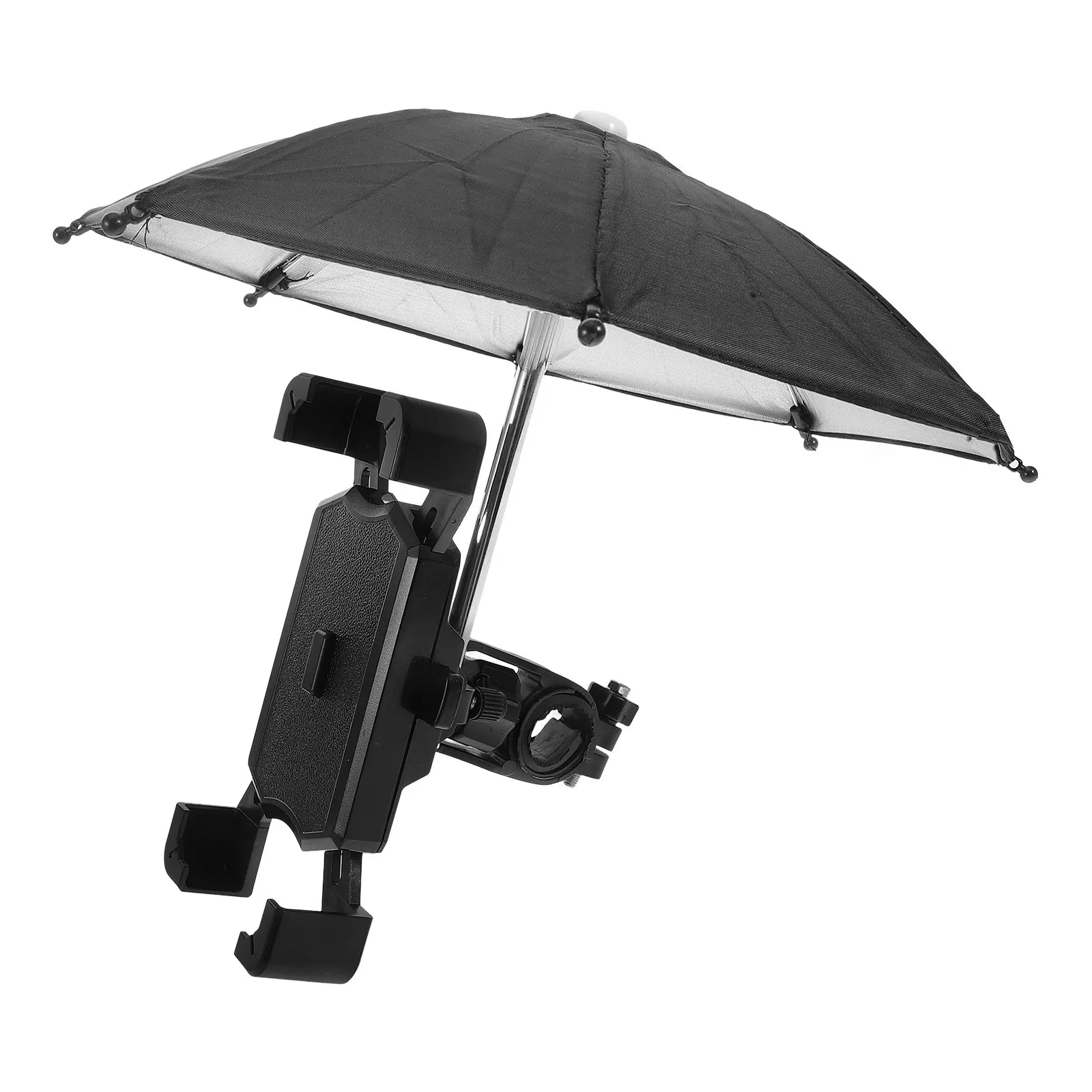 

1Set Adjustable Secure Phone Holder with Umbrella for Bike Motorcycle Electric Scooter Cycling Navigation Waterproof Shockproof