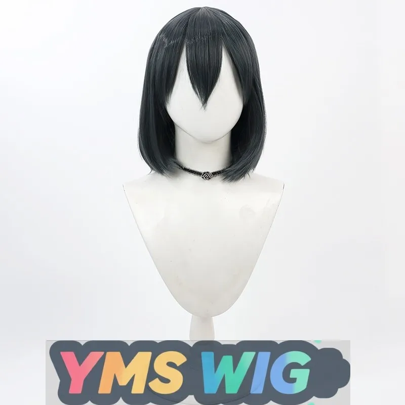 【YMS WIG】วิกผมคอสเพลย์ซากุไร ซาคุริโกะ รุ่นซีเนียร์ ทรงผมบ๊อบสีเขียวเข้มแบบหนังศีรษะของจริง
