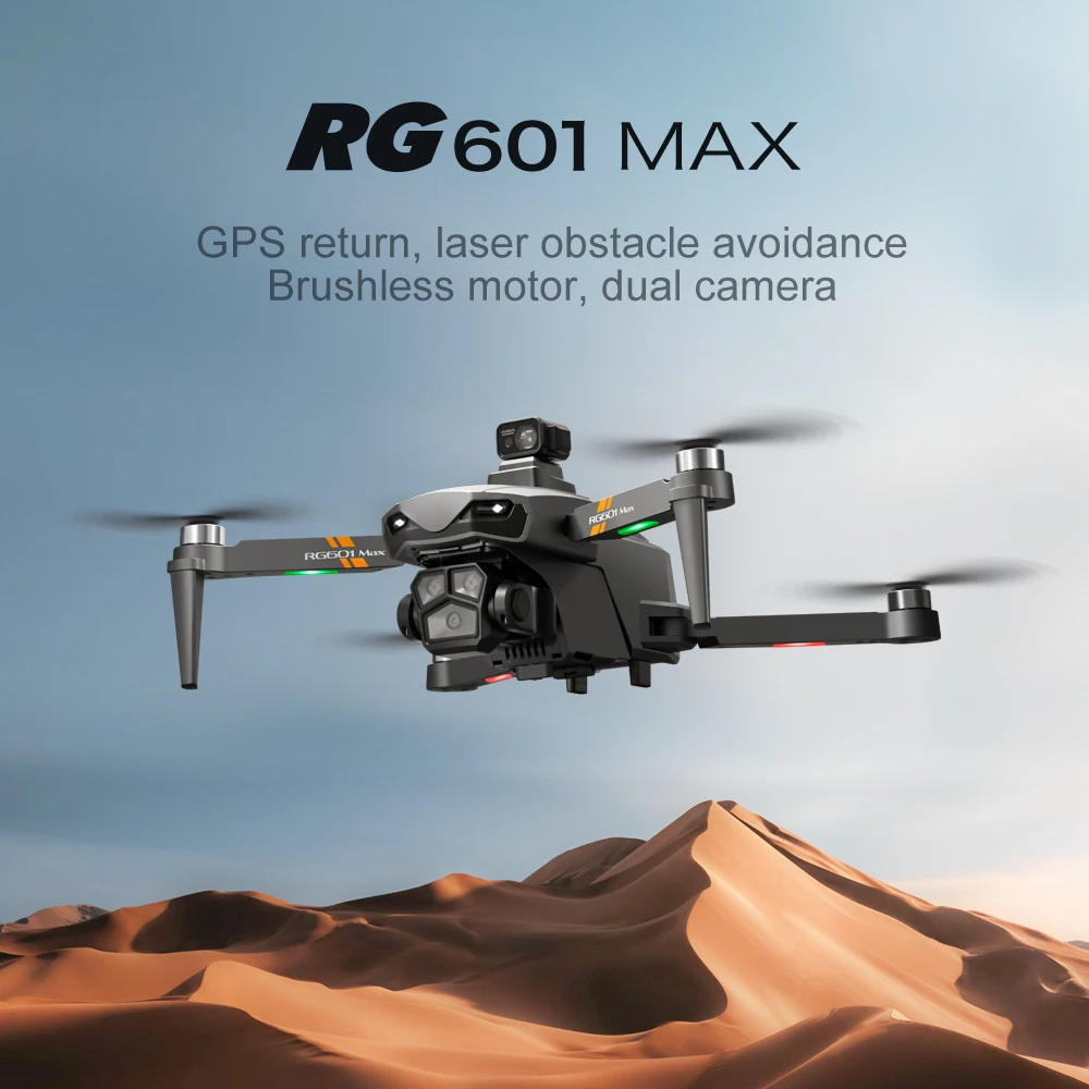 BH RG 601 MAX Uav 90 angle Remote control 8K Dual Camera Multifold Free Zoom Optical Flow Positionin Brushless GPS Drone