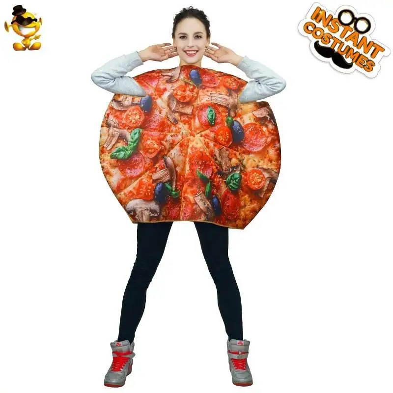 Adult loween Funny Prank Sponge Sle Food Pizza Par Stage Costume Cosplay Performance Clothing Funny Prank Costume