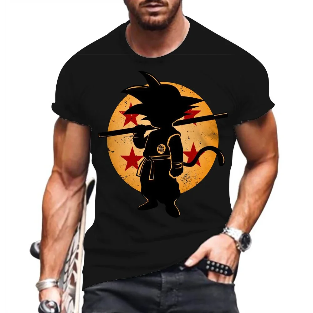 

Goku Men's T Shirt Dragon Ball Z Vegeta Saiyan Summer New Oversized O-collar Cool Harajuku Streetwear Anime Y2K GYM Trend Saiyan