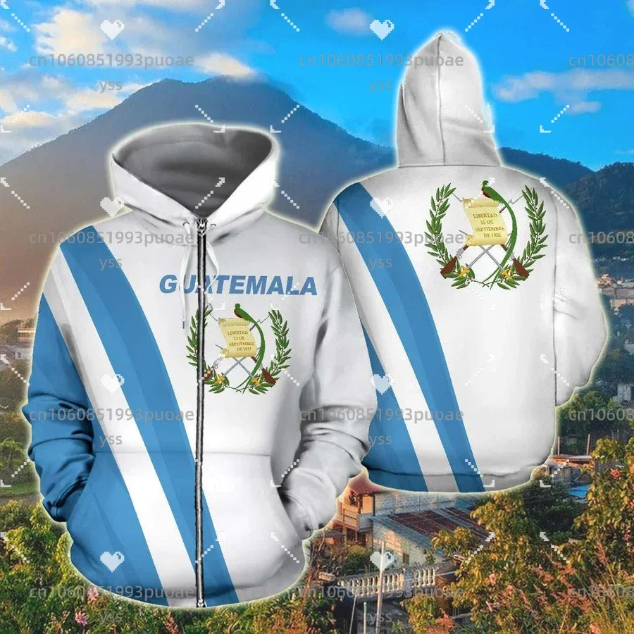 3DPrinted Newest Guatemala Flag Custom Name Unique Funny Hrajuku Streetwear Unisex Casual Hoodies/Zip/Sweatshirt