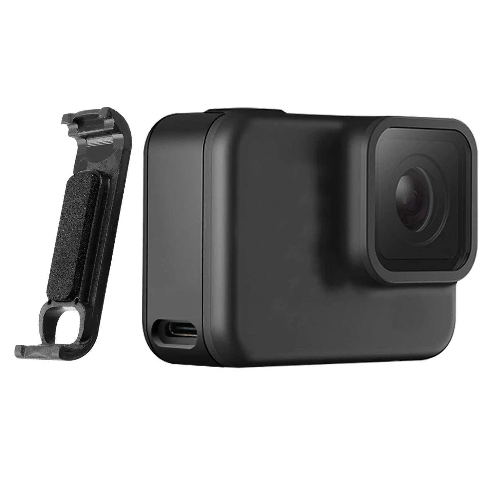 Plastic Removable Battery Cover Side Door with Charging Port for GoPro Hero 8 Camera