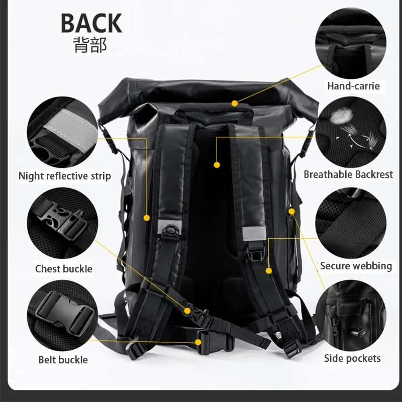 Outdoor Waterproof Flipper Bag Large Capacity Backpack Swimming River Tracing Drifting Dry Wet Outdoor Diving Equipment Bag