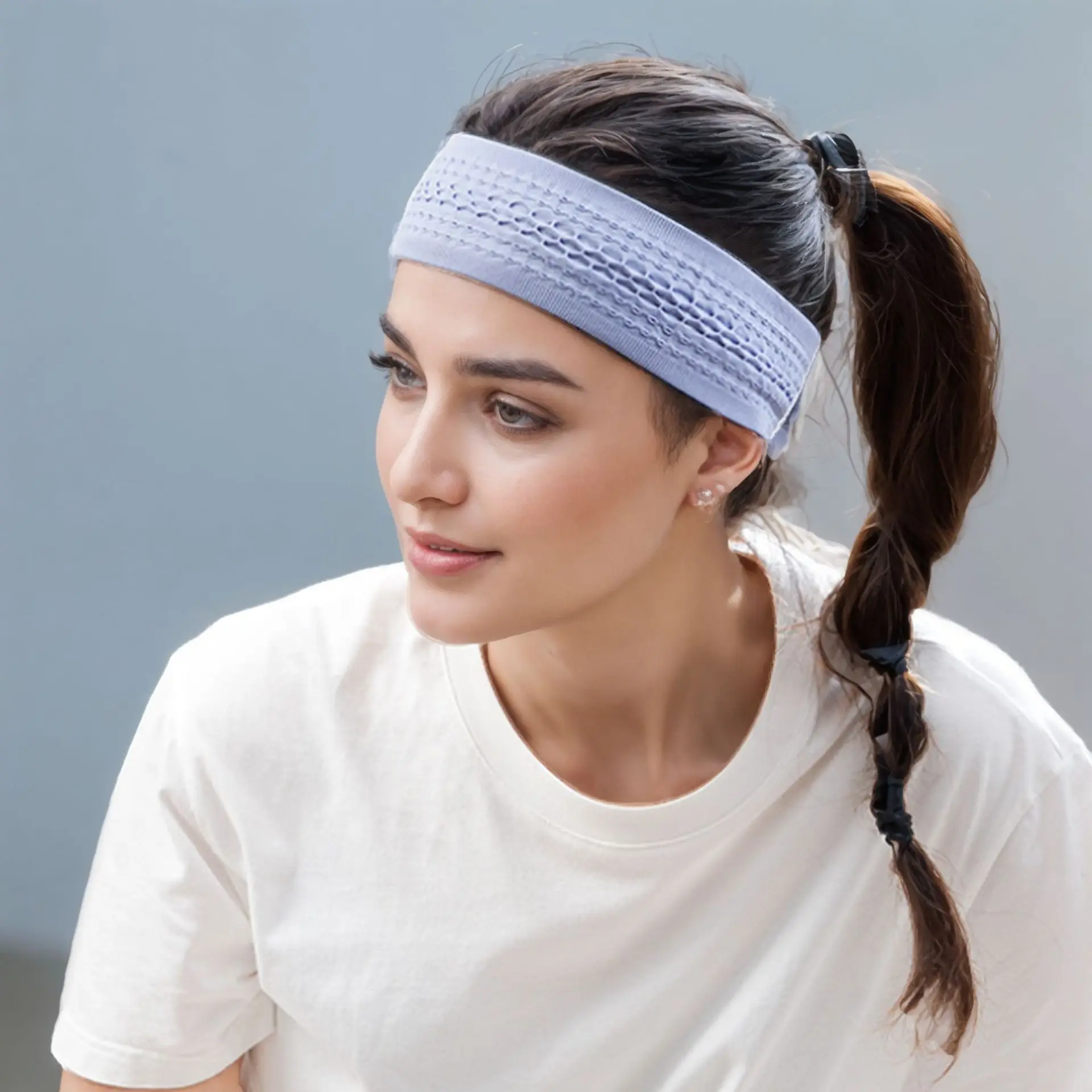 Unisex Sports Sweatband Headband Outdoor Running Sweat Absorbing Hairband Fitness Anti-slip Sweat Wicking Head Band