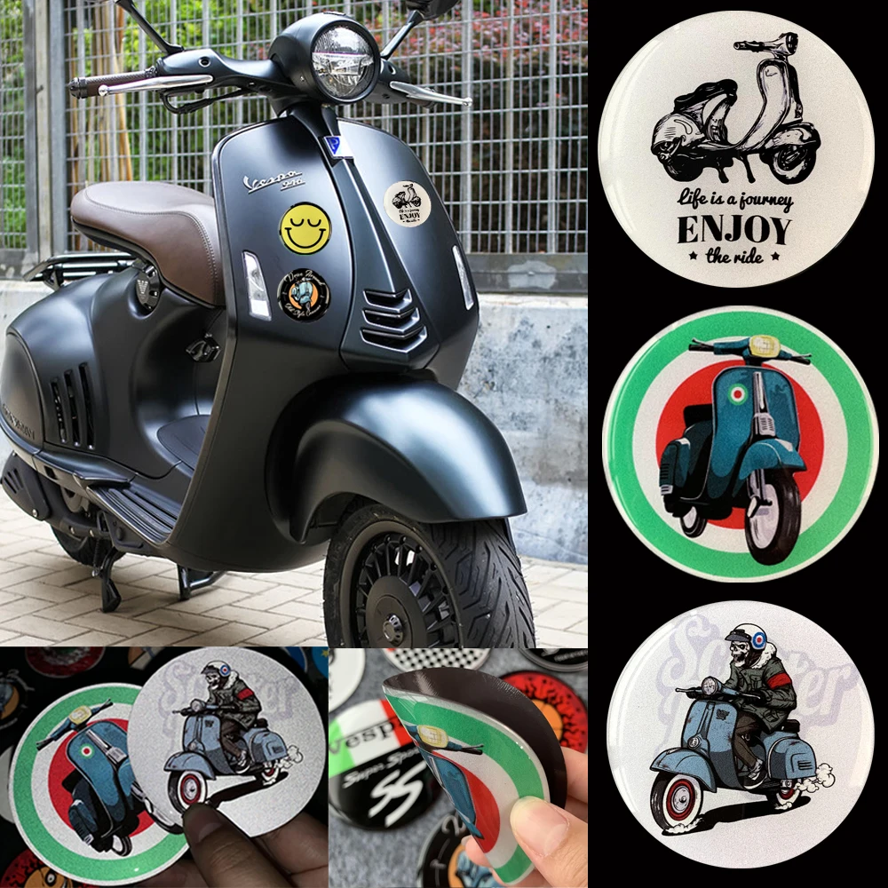 Magnetyczne naklejki odblaskowe 3D naklejki motocyklowe dla Vespa Primavera 150 SPRINT 150 GTS 300 tj. LXV 125 Piaggio GTV LX