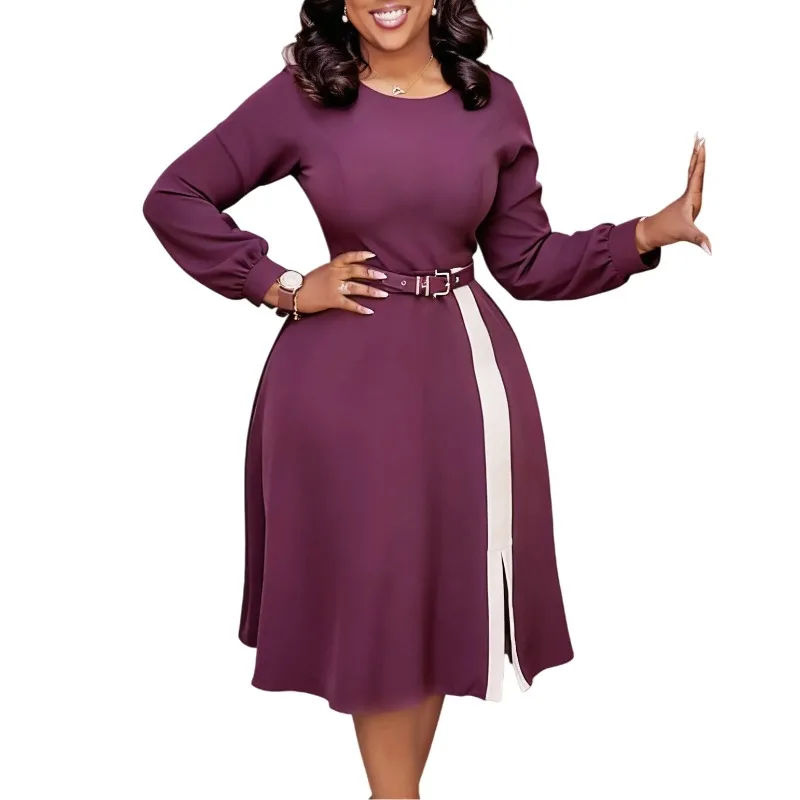 فساتين أفريقية للنساء للحفلات المسائية أنيقة لربيع بأكمام طويلة ورقبة دائرية فستان ضيق فساتين Dashiki أنقرة 2026 #1