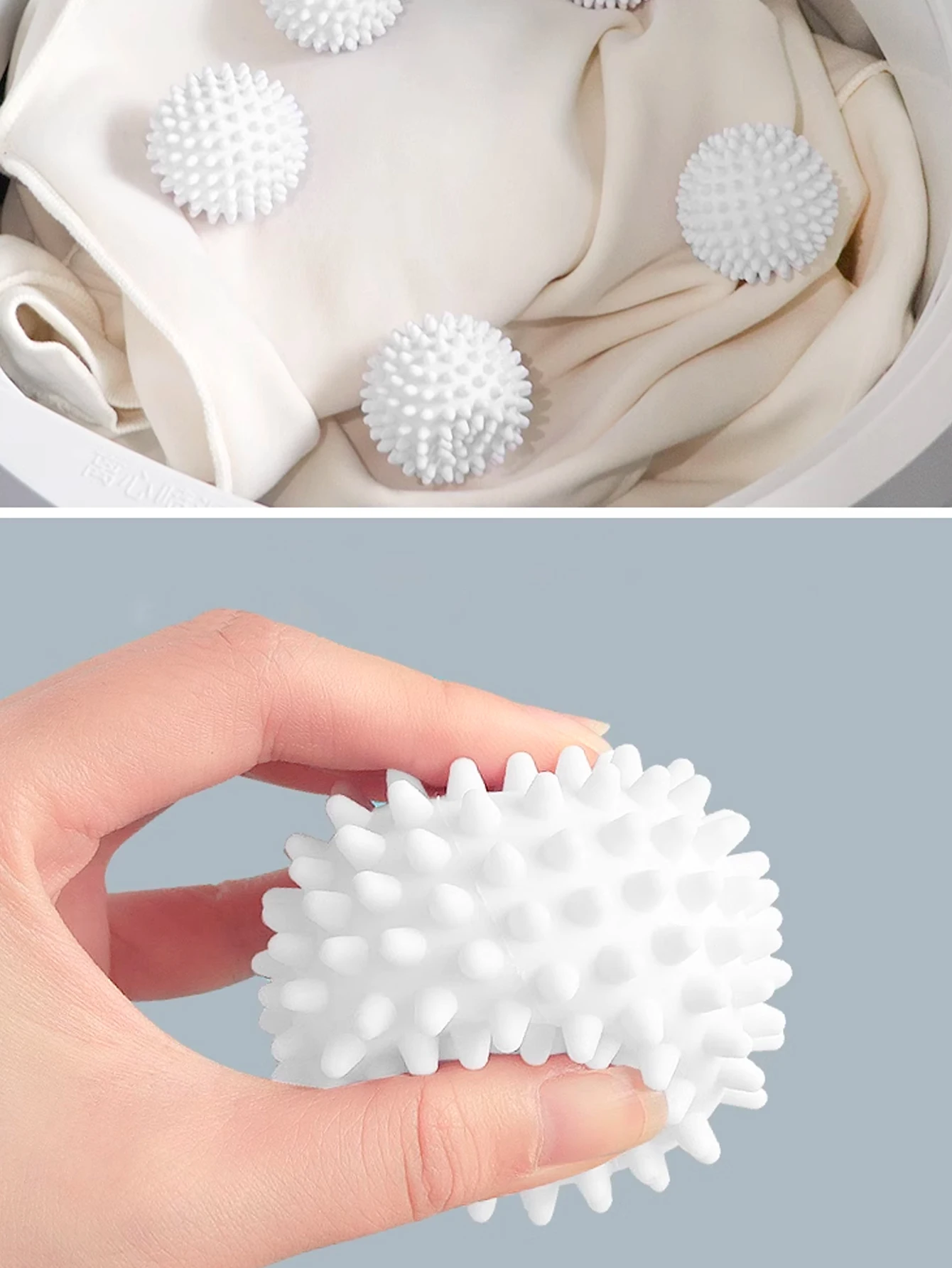 TPR Anti Winding Laundry Ball Circular Pure White Magic Cleaning Drum Washing Machine For Dirt Removal And Knotting