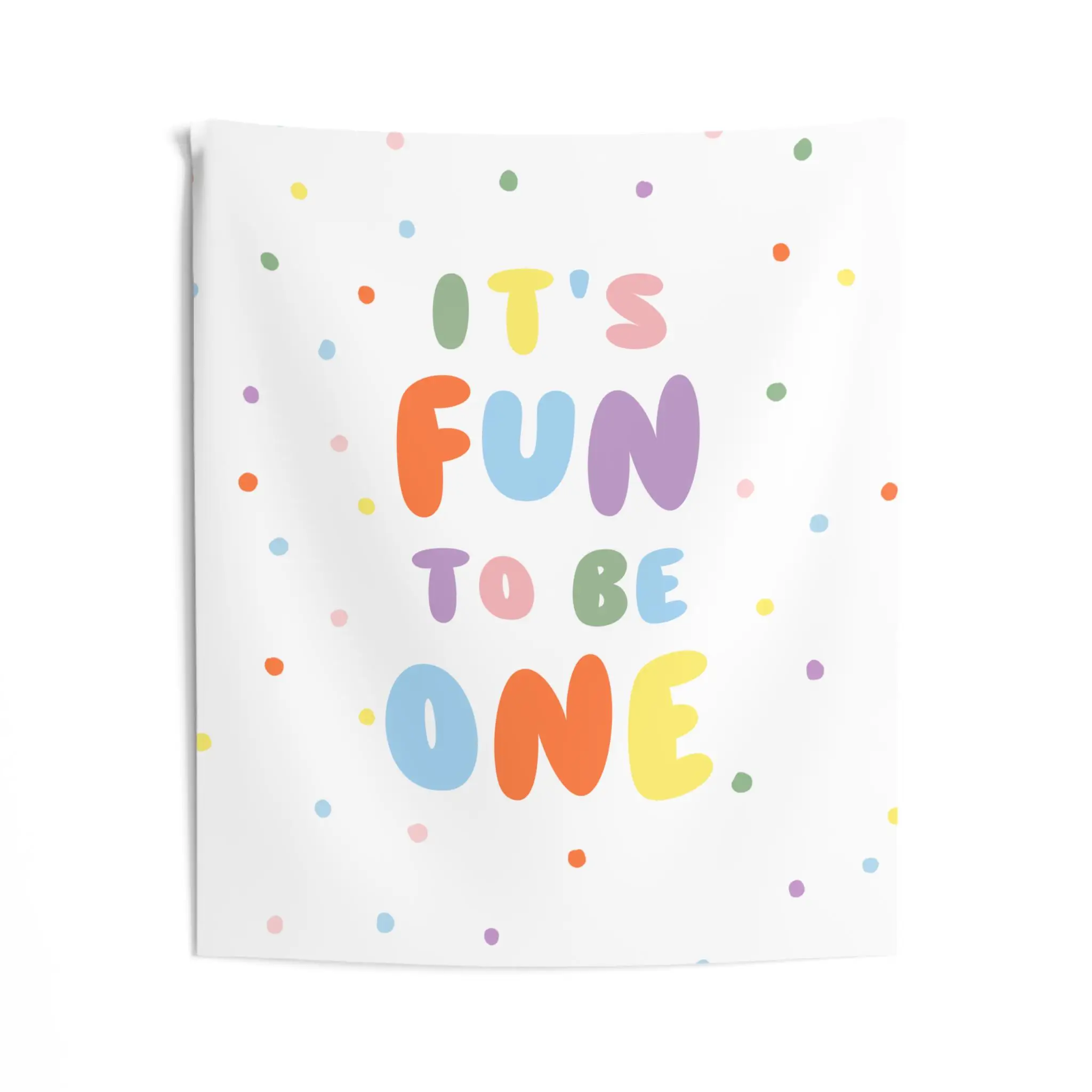 It's Fun to Be One 1st Birthday Backdrop, Theme Banner Party Decor Tapestry S987