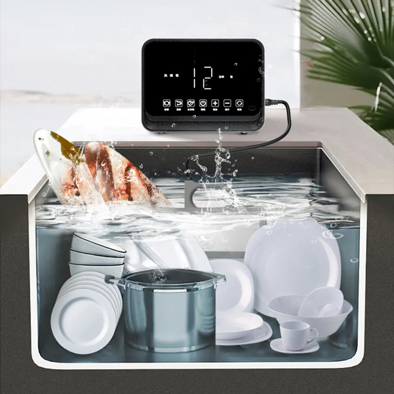 

commercial restaurant multifunction ultrasonic mini dish washing machine vegetable food cleaner machine support