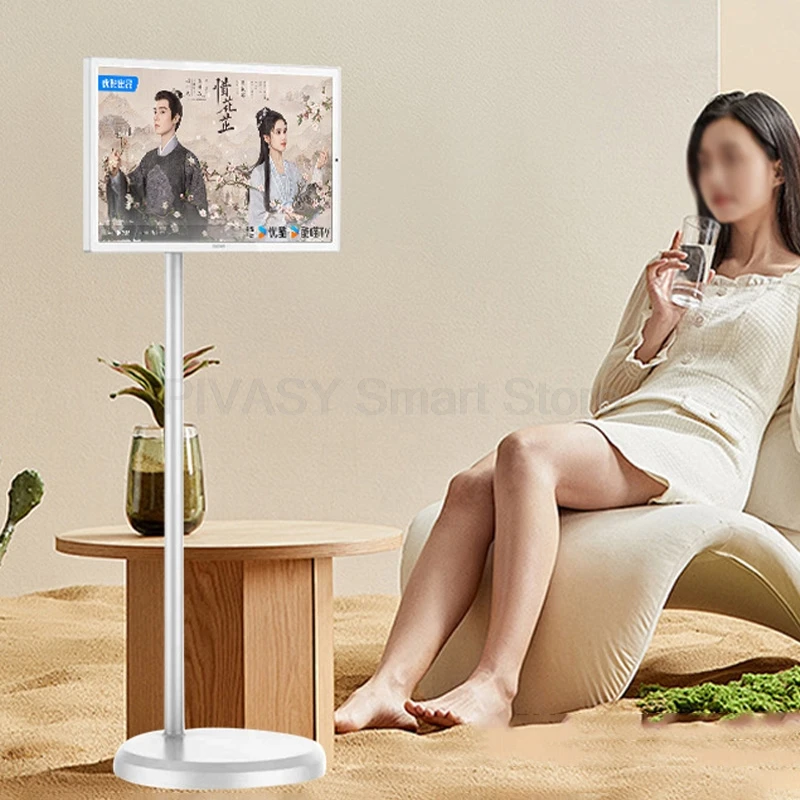 Con supporto da pavimento Touch screen Android da 21,5 24 pollici Gaming Live Room Schermo wireless Mirroring Smart Tv Tablet portatile mobile