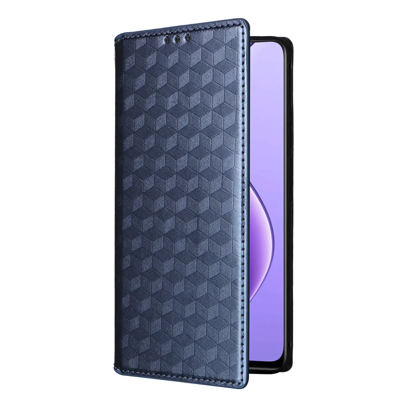 For OPPO Realme 12 5G stereoscopic lines flip wallet skin PU case purse for OPPO Realme 12X 5G Magnetic Phone Cover