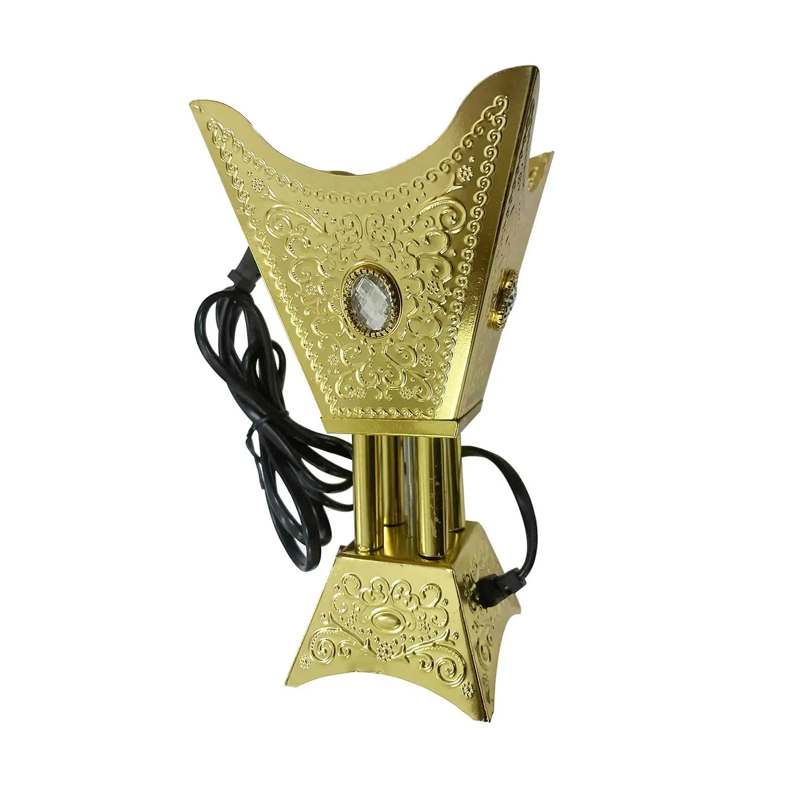 Middle Eastern Electric Iron Incense Burner Censer Artistic Ornament for Living Room Bedroom Office Yoga Relaxation Centerpiece