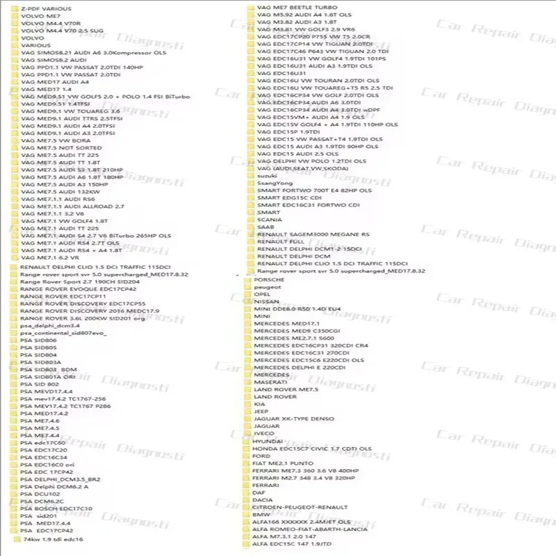 2024 NEW 93GB WINOLS DAMOS Big Archive Damos Mappacks for Winols Software BIG PACK Package Chip Tuning Maps All data maps file