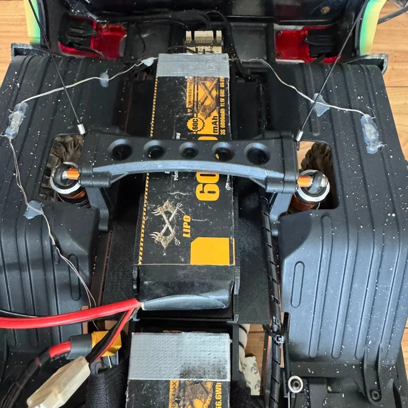 Upgraded Battery Tray Set for RLAARLO MK07 1/7 RC Crawler Secondary Battery Compartment Widened Design Durable Upgrade Parts