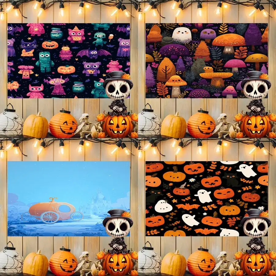 

Милый Хэллоуин Иисус фон ткань подвесная ткань спальня прикроватная декоративная настенная ткань аренда общежития гобелен