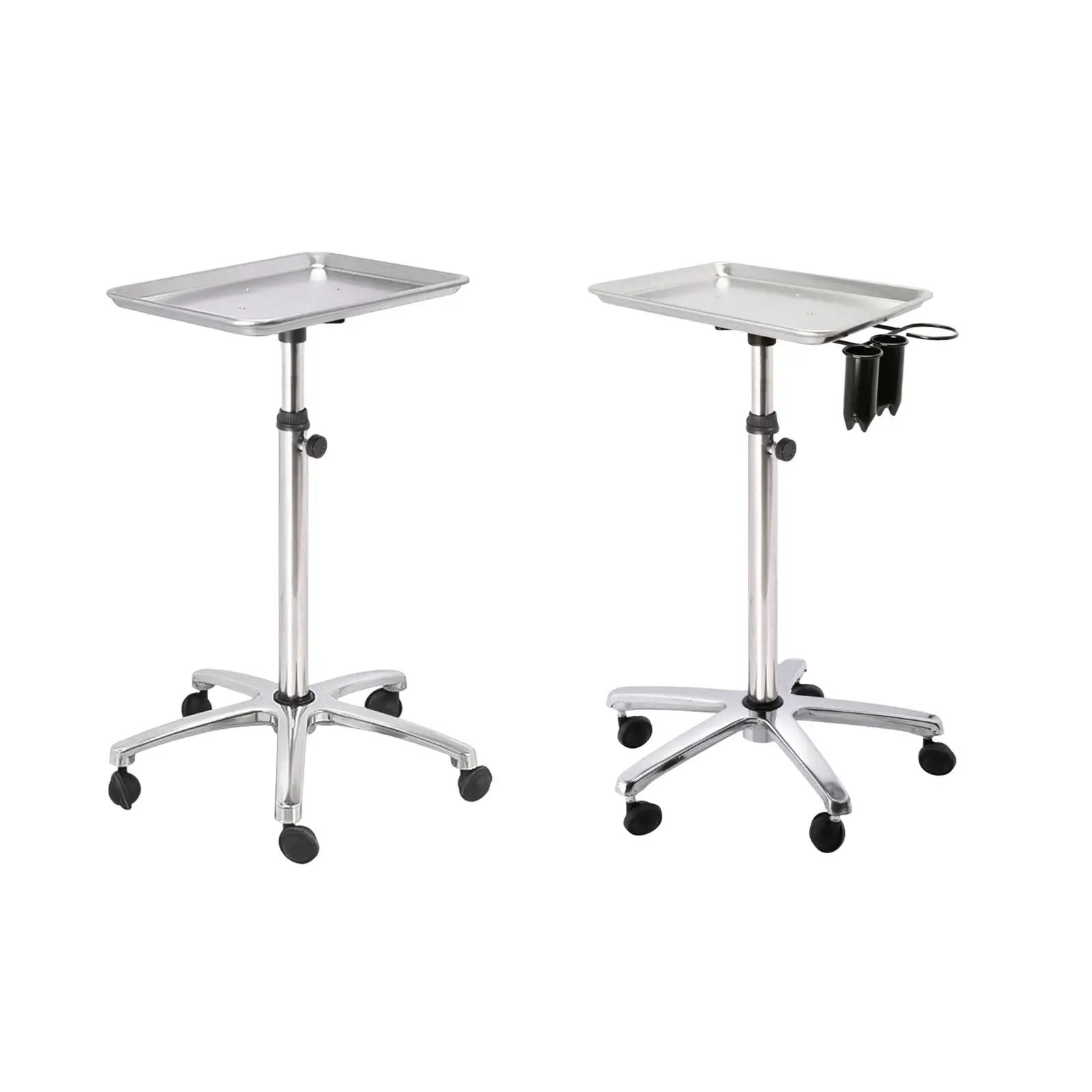 Hair Salon Rolling Cart Tray Hair Stylist Cart Instrument Tray Stand Salon Tray Cart on Wheels for Hairdresser Salons Studios