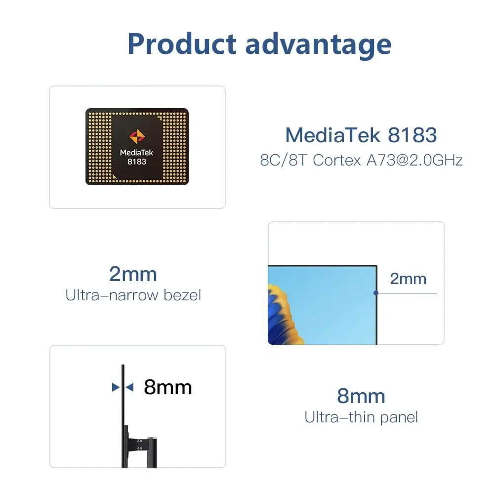 21.5 นิ้วแบบพกพา SmartTV ขาตั้ง in.Cell Touch Moving ScreenWheels ลําโพงสําหรับ Gym & Gaming PhotoBooth เครื่องมือ