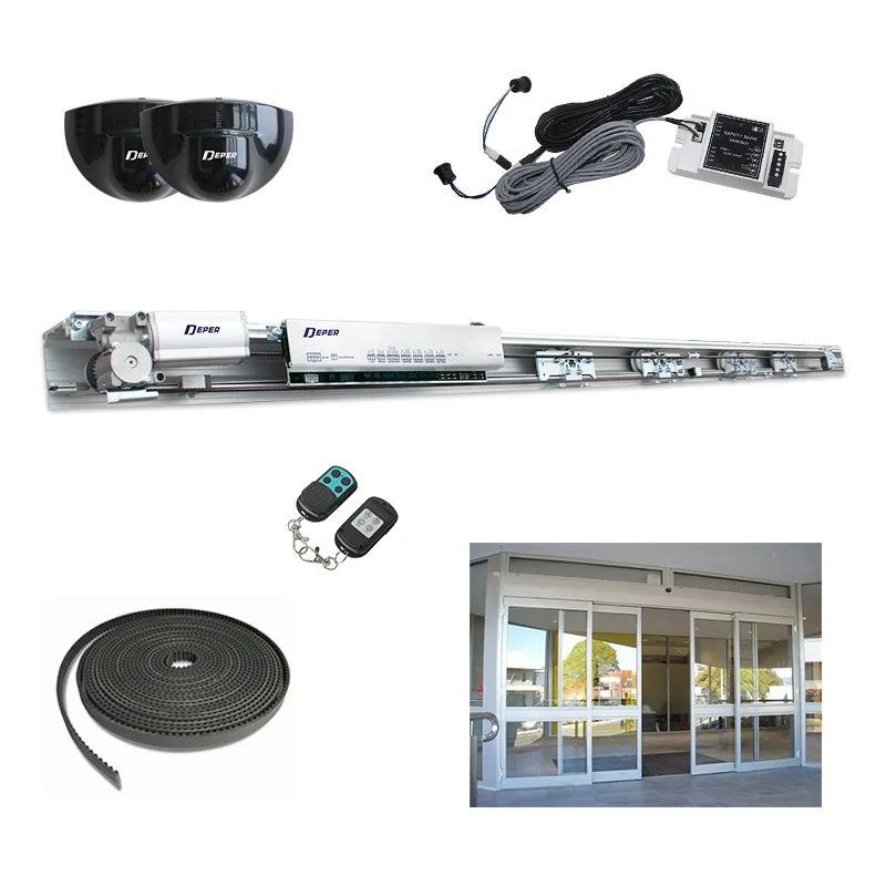 DEPER D5 Electric Sensor Automatic Sliding Door Mechanism Glass Door Opener System with Entry Motor for Garage Gate Opener