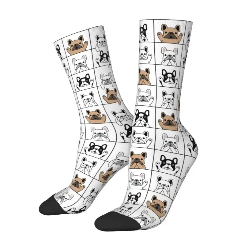 Y2K Kawaii Cute French Bulldog Puppy Women Men Warm 3D Printed Pet Dog Basketball Sports Socks