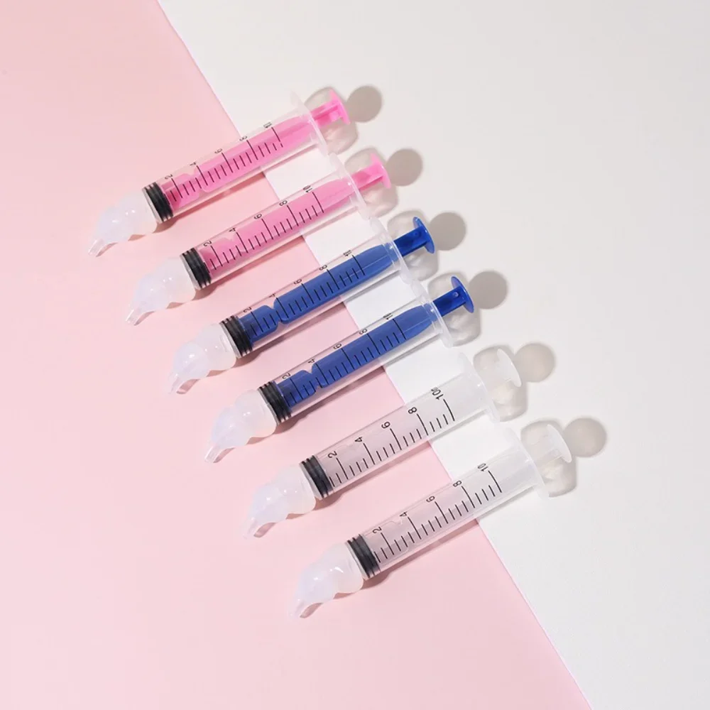 New Hot 2Pcs Portable Baby Nasal Irrigator Aspirator Infant Nose Cleaner Rinsing Device Cleanable Reusable Silicone Suction Tips