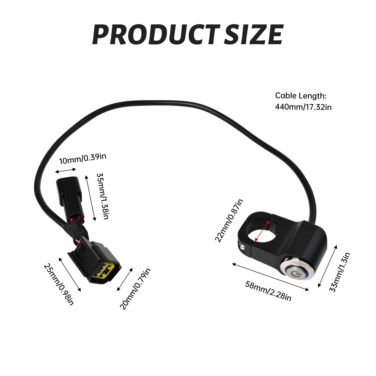 For SURRON Ultra Bee Headlight Switch Button E-bikes Off-road Dirt Bike for SurRon Motorcycles Modified Accessories