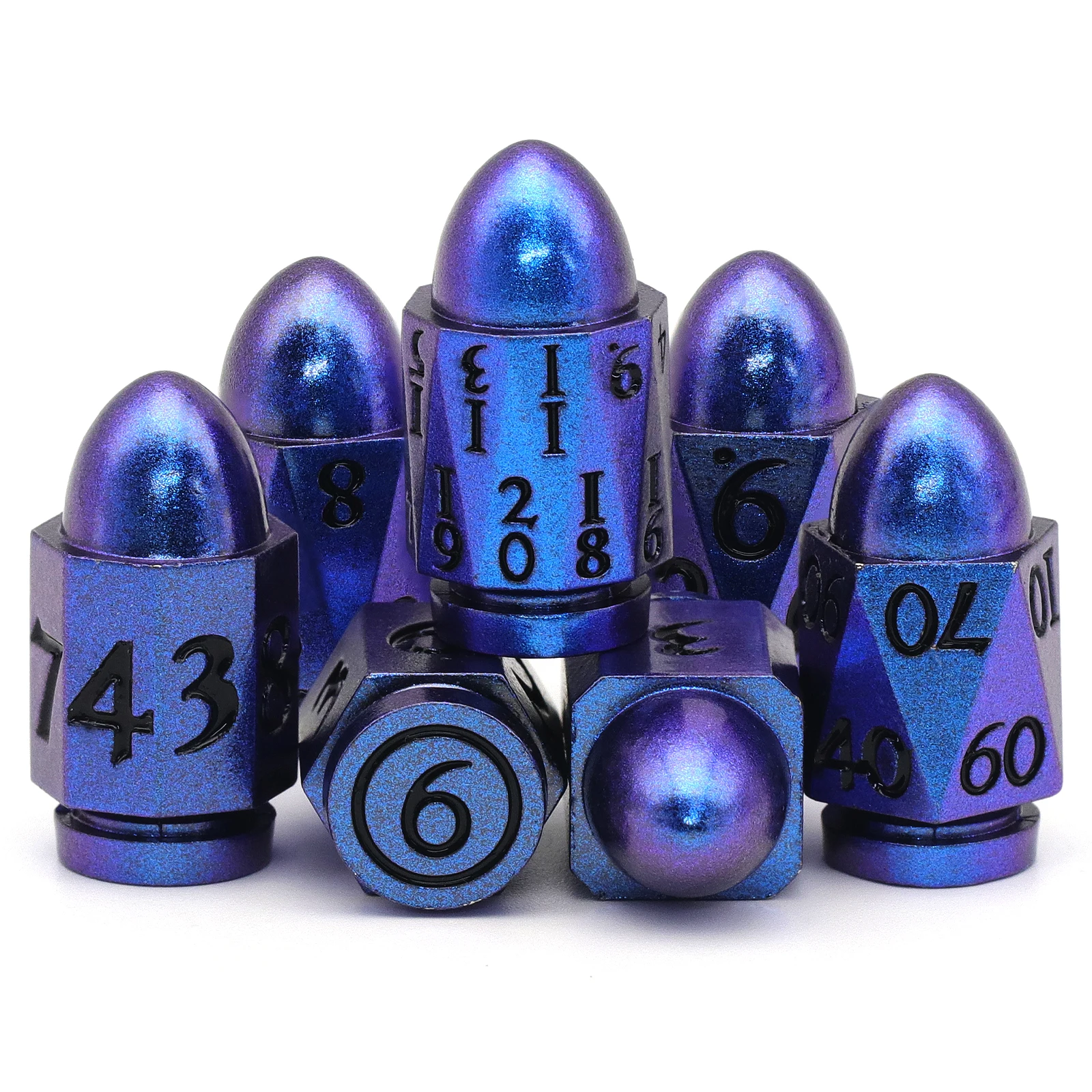 

DND Bullet Metal Dice ZHOORQI Cool Cyberpunk Dice For Role Playing Games,Dungeons and Dragons,Pathfinder