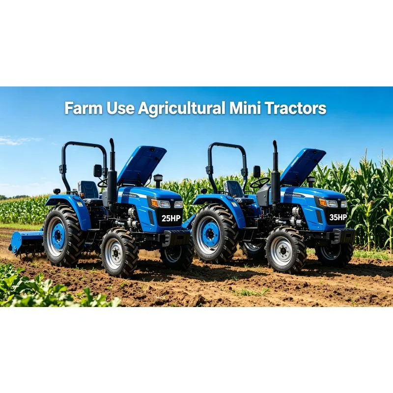 Small Mini 4WD Agricultural Tractor 50HP Multifunctional Compact Farm Tool