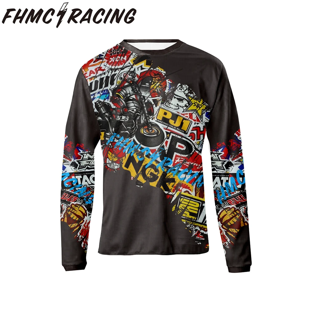 Mountain Bike Quick Dry Motocross Jersey for Men Downhill BMX Breathable Shirts MOTO Jersey