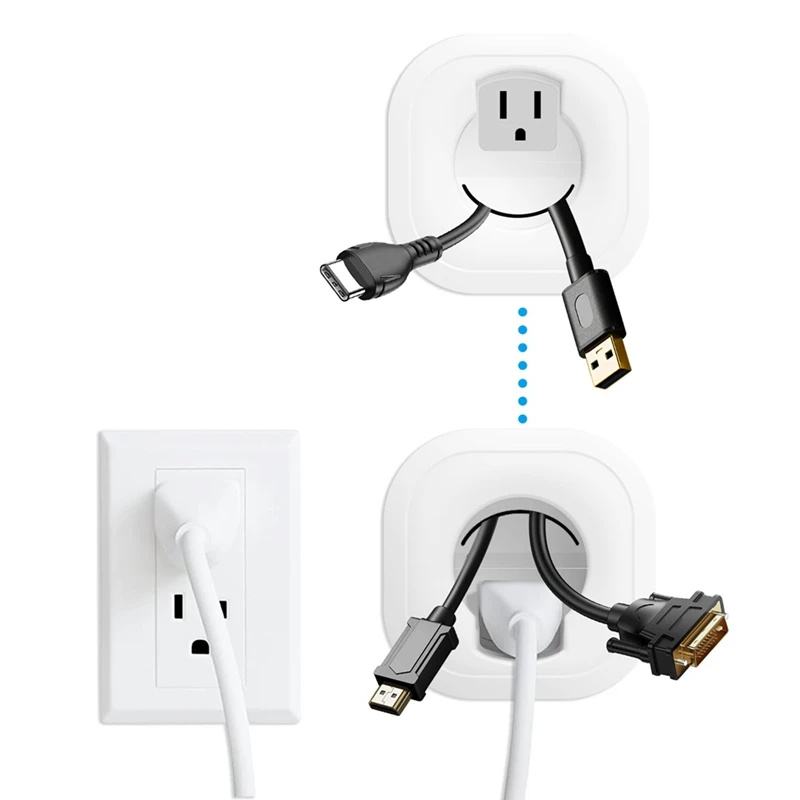 In-Wall Cable Management Kit for Hide TV Wires When Mounting TV with Hole Saw Drill Attachment for Easy Install US Plug