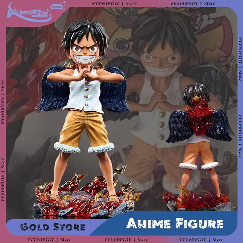

Luffy Anime One Piece Figure Seraphim Luffy Action Figure Cartoon GK Desktop Ornamen PVC Model Doll Collectible Statue Toy Gift