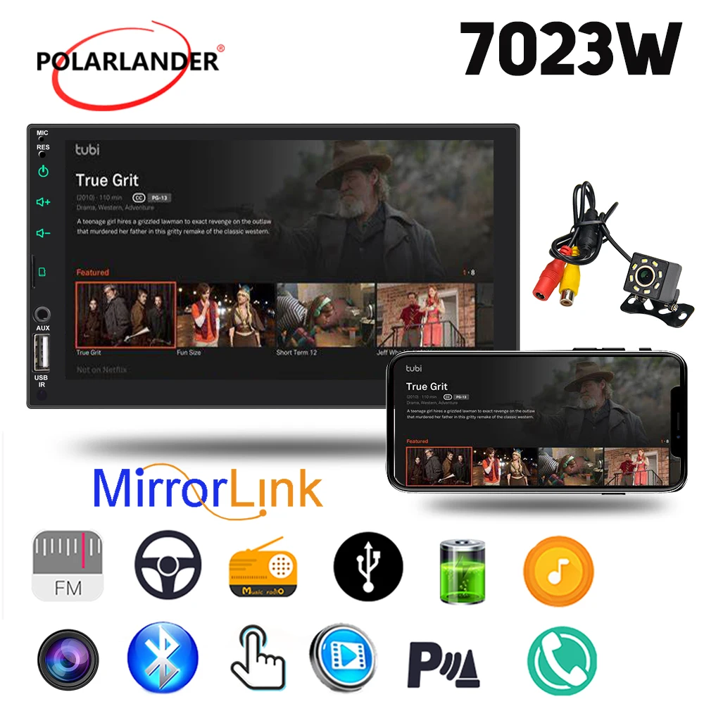 

7inch 2Din MP5 Wireless Carplay Car MP5 Player Mirror Link Capacitive Screen Player Car Stereo Carplay Android auto