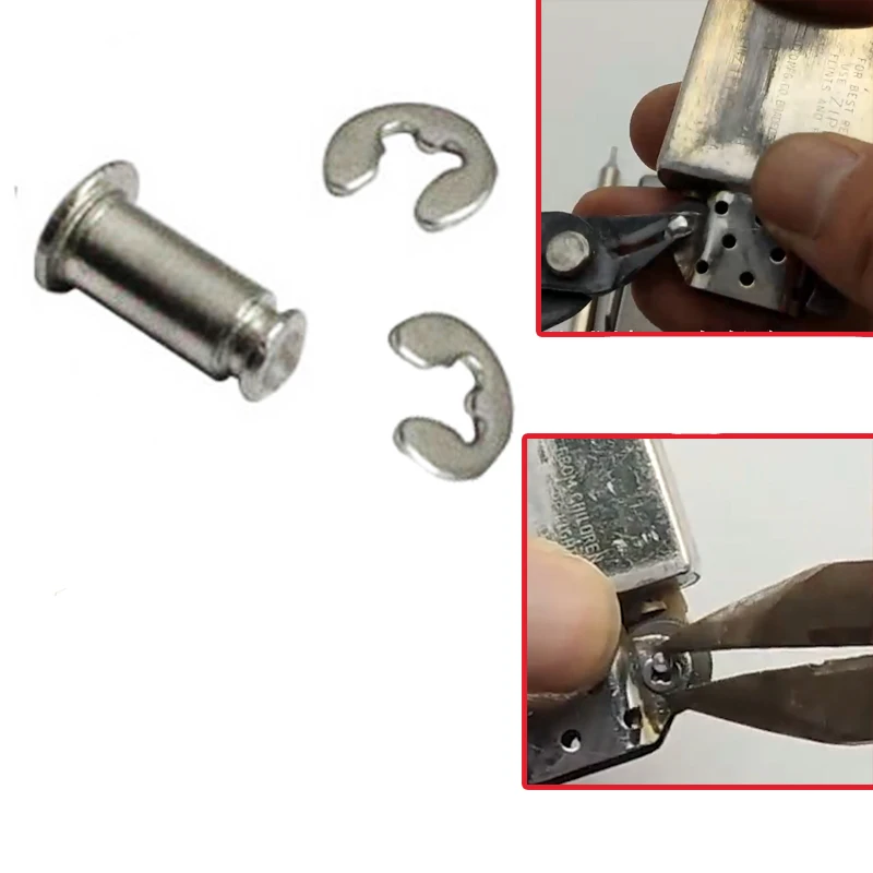 10sets Push-In Rivet For Zippo Zorro Lighter Fix Grinding Sparking Wheel Buckle Snap Rivets Easy To Install Lighter Accessories