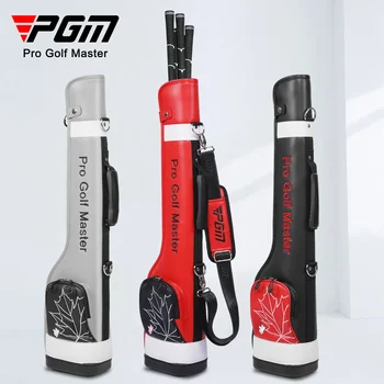 PGM 휴대용 골프 하프 컷 가방, 방수 극세사 가죽, 클럽 5 개 수납 가능, 경량 클럽 가방, QIAB025 