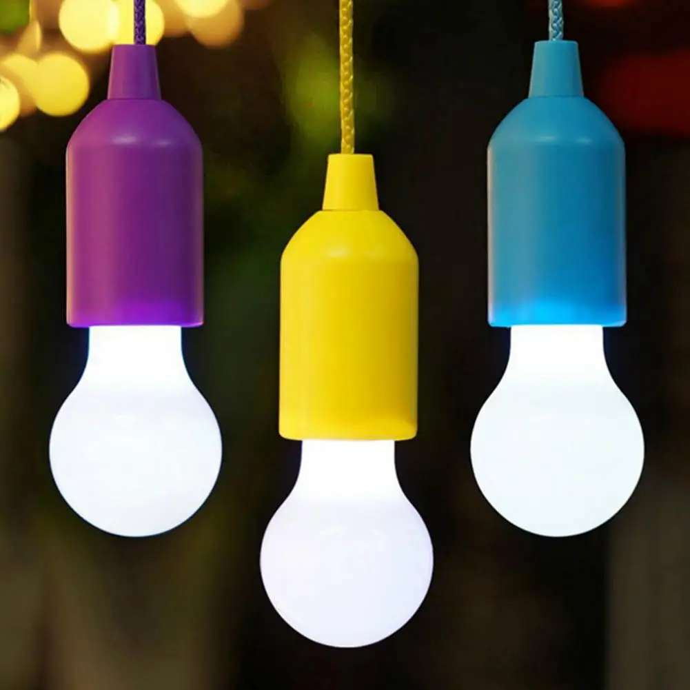 Bombilla LED decorativa con cuerda de tracción, útil para pared, Patio, fiesta, uso diario, tienda de campaña