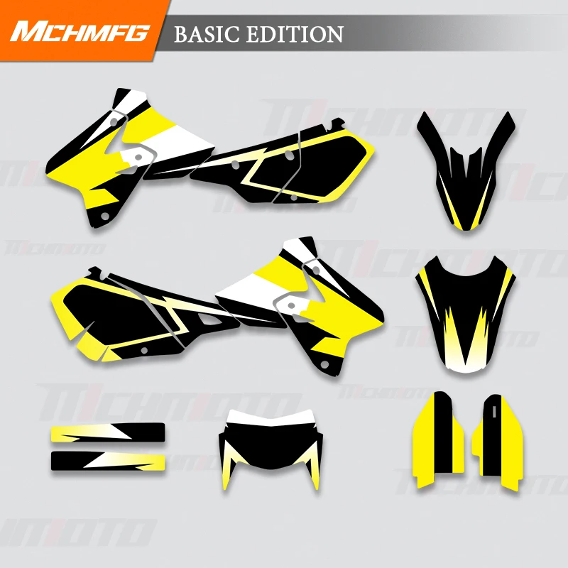 ﻿﻿﻿MCHMFG Motorcycle Custom Graphics Decal Sticker  For SUZUKI DRZ400 DRZ400S DRZ400SM DRZ400E 1999-2022 Number Name Custom 069