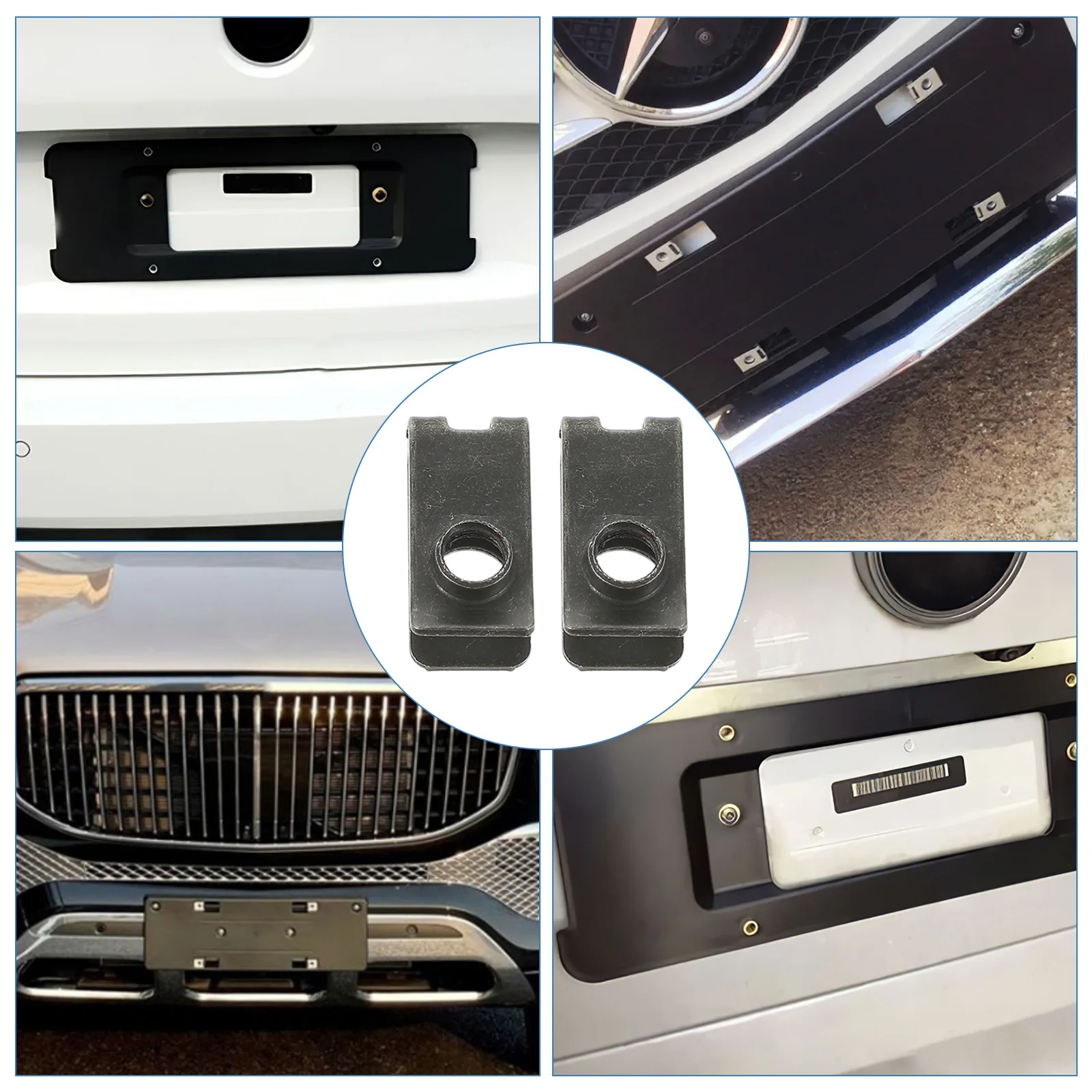 50 قطعة لوحة ترخيص تحديد مقاطع M6 المعادن الذاتي التنصت مسامير الأسود رخصة السيارة تصاعد مسامير مكافحة سرقة السحابة كليب عدد