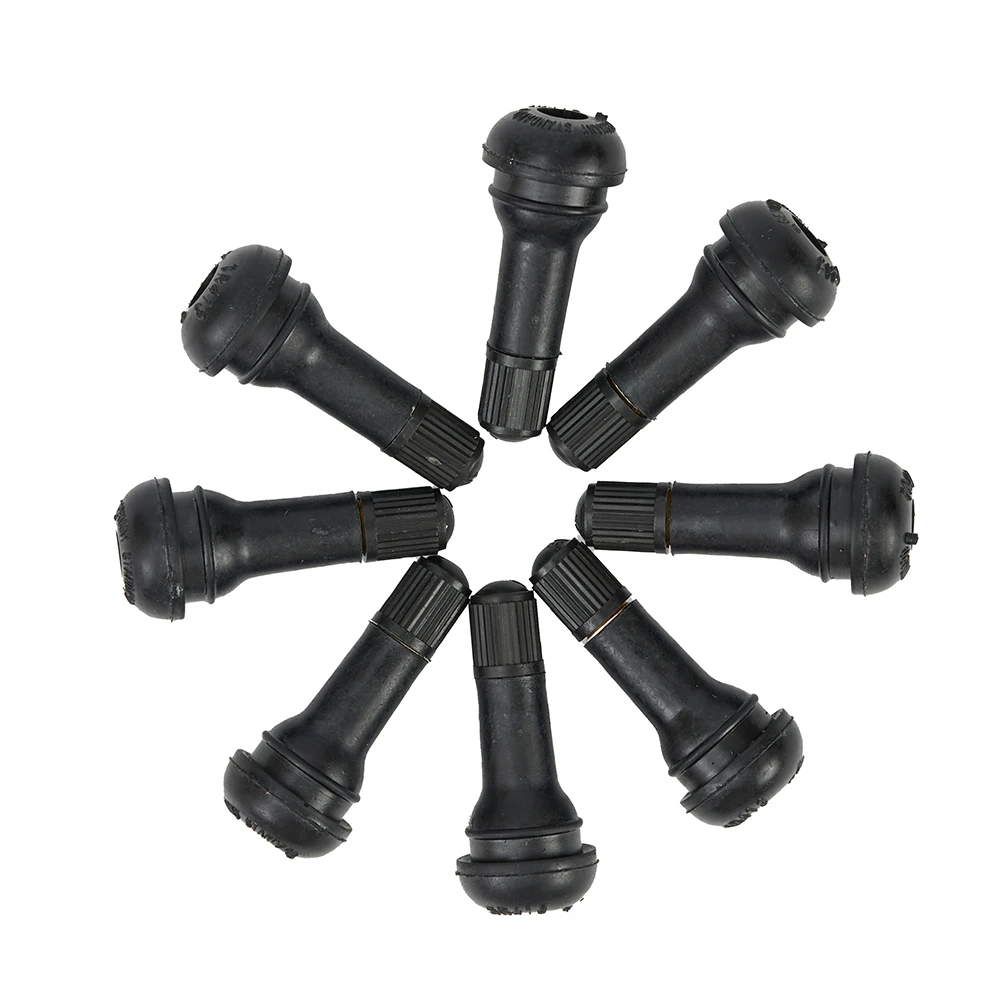 10Pcs TR413 Snap In Type Rubber Valve Tool SET Tubeless Tyre Valves Stems Black Car Truck Valve Stems Cap Car Accessories