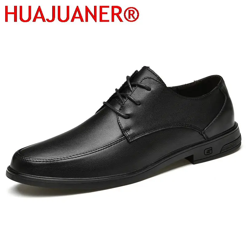 

New Vintage Designer Shoes Men Genuine Leather Business Casual Men's Shoes Soft Cow Leather Luxury Formal Mens White Dress Shoes