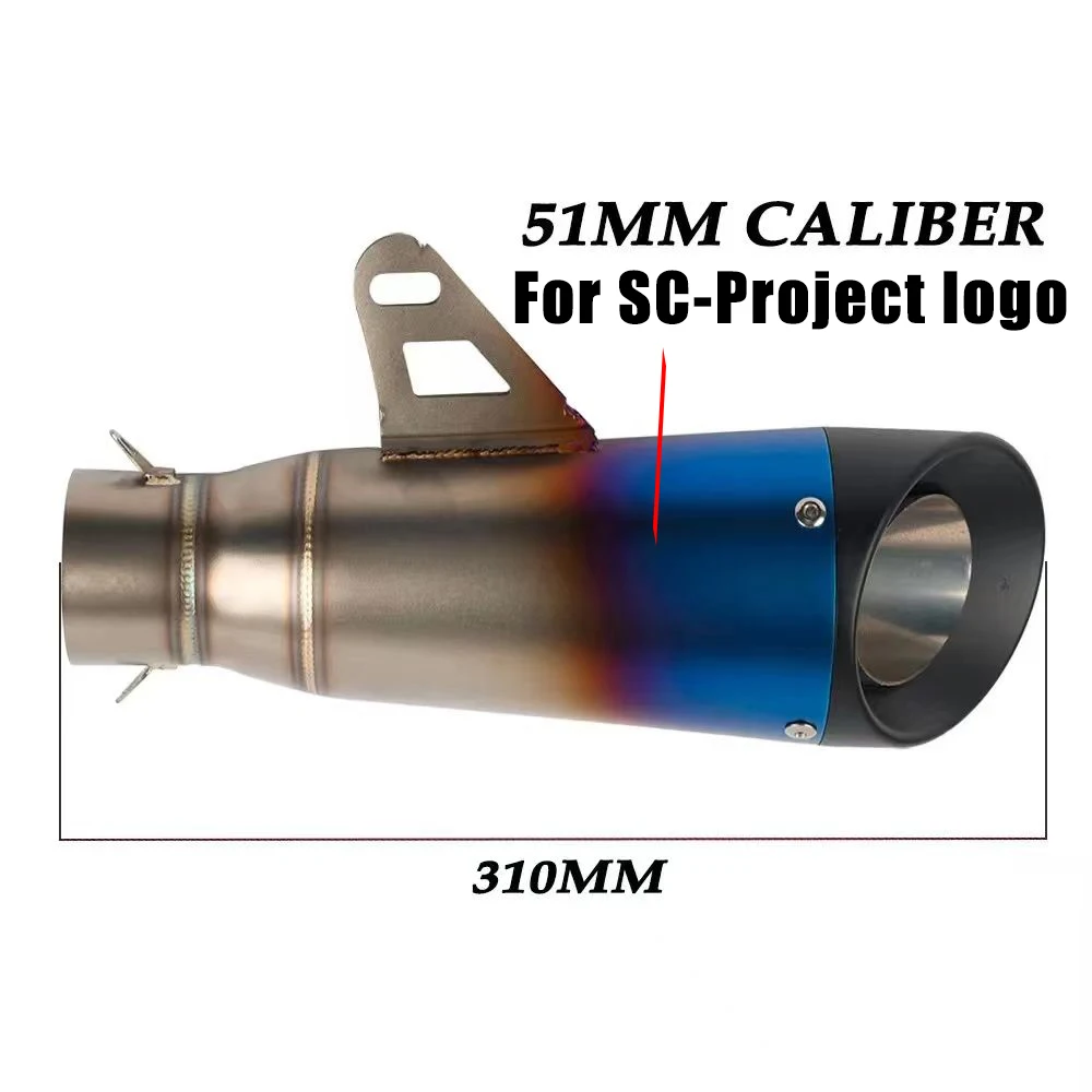 لياماها R6 R15 R1 R3 MT07 Tmax155 XMAX GSX250 Pcx125 51 مللي متر العالمي للدراجات النارية العادم SC الخمار الأنابيب ل GP-مشروع