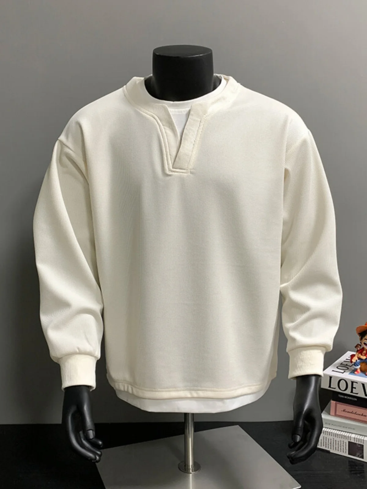 

Мужская толстовка Cleanfit Apricot с длинным рукавом, осенне-зимняя, с вафельной текстурой, базовый слой, модная, повседневная, удобная, брендовая, для спорта и отдыха