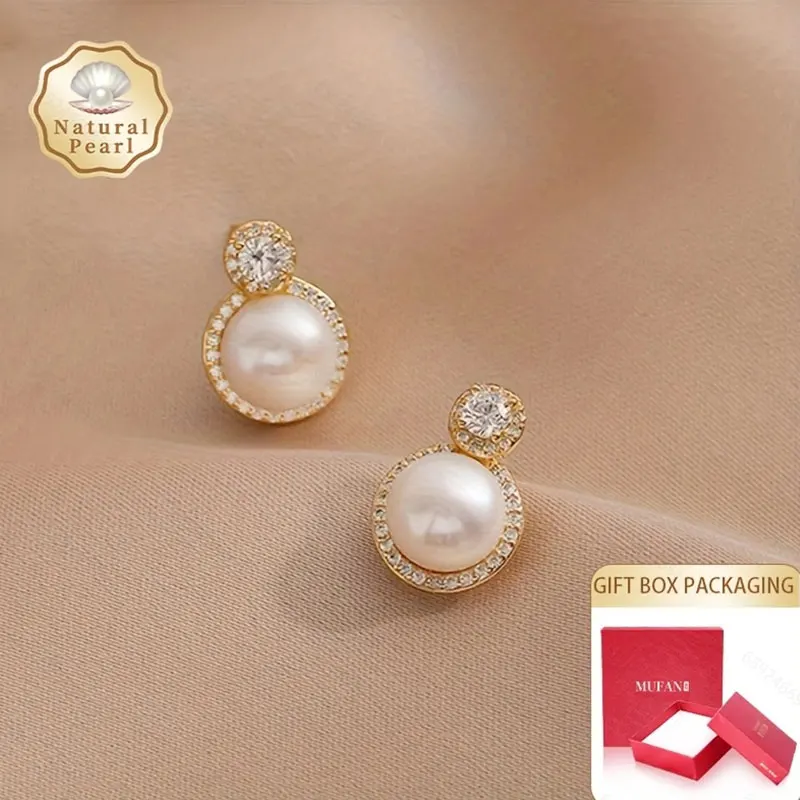 

Exquisite Earrings for Ladies, Exquisite Eardrops, Gypsophila Earrings, Gypsophila, Wedding Gift Box, 8-9mm