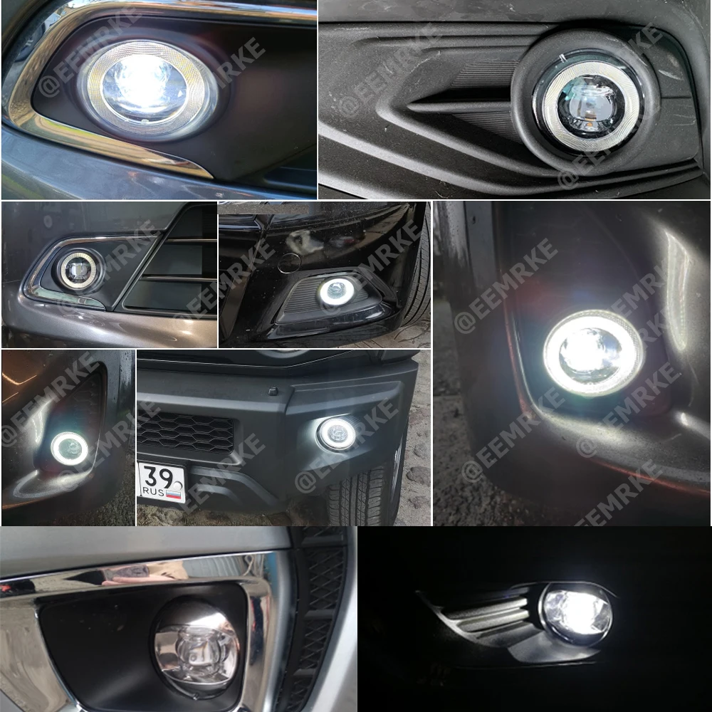 Led Fog Light Lamp Assembly Lens 15W for DongFeng DF6 DFSK Pick UP D1 Angel Eyes DRL Aperture Car Daytime Running Lights Halo