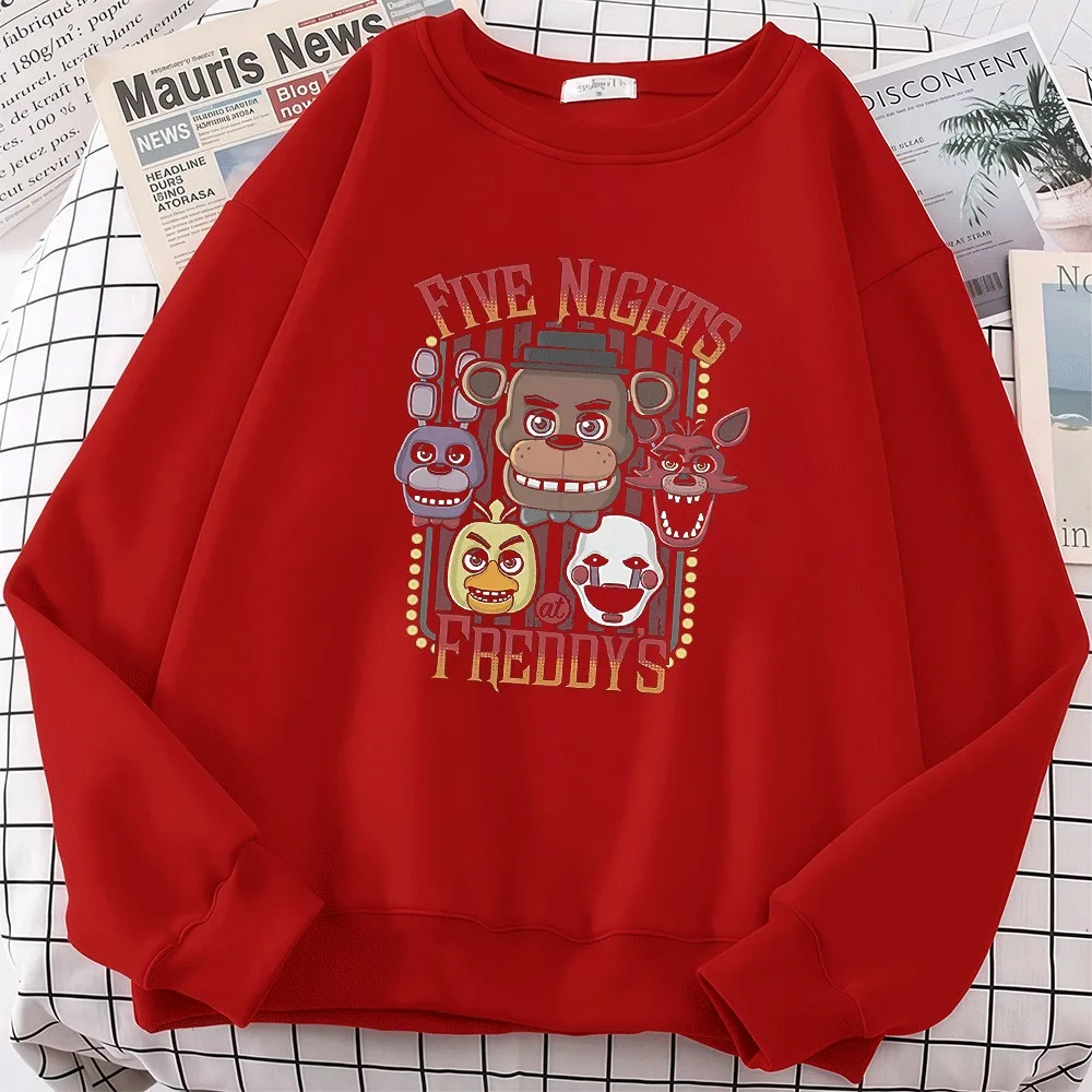 เสื้อฮู้ดพิมพ์ลาย Springtrap FNAF At Freddys สำหรับผู้หญิง เสื้อผ้าสไตล์วินเทจ เสื้อสเวตเชิ้ตลายกราฟิก เสื้อคอกลมลำลอง
