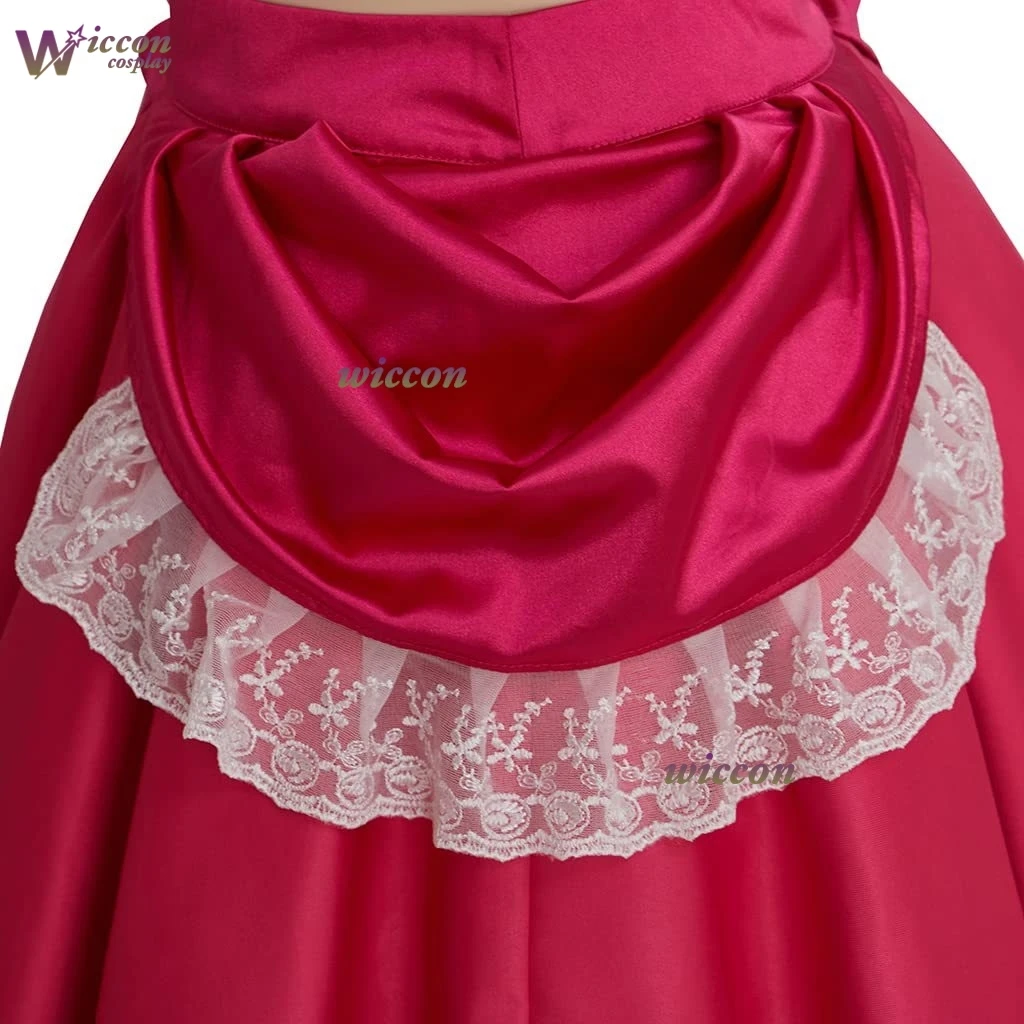 Peach Cosplay Costume Princess Doujin Pink Skirt Tiara Movie Halloween Lolita Outfit Dress Pink Clothing Wig Carnival Party view 2